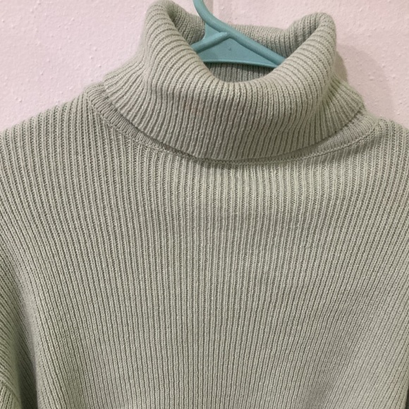 Mint green chunky crop sweater - Picture 5 of 7
